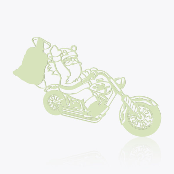 Decorațiune “Moșul pe motocicletă”